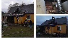 Per gaisrą Plungės rajone, Alsėdžiuose, nukentėjo &scaron;eimos namo stogas.