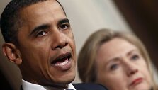 Barackas Obama ir Hillary Clinton 