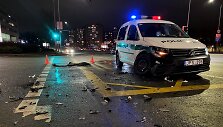 Taksi ir policijos automobilių autoįvykis