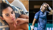 M.Raoničiaus draugė C.Rignoir mokėjo atkirsti F.Fognini (de&scaron;inėje).