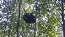 Atvykusiems gelbėtojams beliko nukabinti para&scaron;iutą