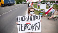 Baltarusijos pasienyje Medininkuose &ndash; protestas