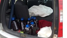 Sulaikytas automobilis su alkoholis