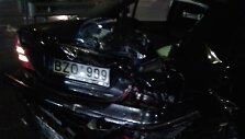 Kedžių automobilis po avarijos