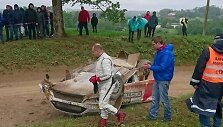 &bdquo;Ralio fanatikų&ldquo; nuotr.: E.Valei&scaron;os automobilis po avarijos