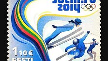 Sočio olimpiadai skirtas estų pa&scaron;to ženklas