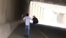 &Scaron;iam palestiniečiui buvo &scaron;auta į nugarą