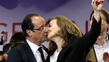 Francois Hollande'as ir jo mylimoji Valerie Trierweiler
