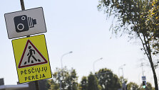 &Scaron;viesoforas su greičio matuokliu Kalvarijų gatvėje
