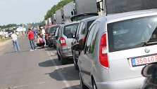 Medininkų pasienio poste kelių kilometrų eilės