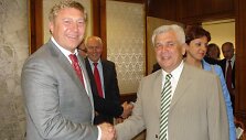 Kaliningrado miesto apygardos meras Aleksandras Jaro&scaron;ukas vie&scaron;ėjo Klaipėdoje.