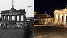 Brandenburgo vartai 1989-aisiais ir dabar