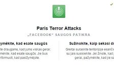 &bdquo;Facebook&ldquo; saugos patikra po i&scaron;puolių Paryžiuje