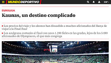 &bdquo;Mundo Deportivo&ldquo; atkreipė dėmesį į sirgaliams kilusius i&scaron;&scaron;ūkius prie&scaron; finalo ketverto turnyrą Kaune.