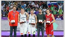 Geriausių žaidėjų penketas (i&scaron; kairės): P.Gasolis, L.Dončičius, G.Dragičius, A.&Scaron;vedas ir B.Bogdanovičius.