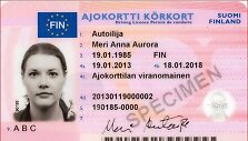 Asociatyvioje iliustracijoje &ndash; Suomijos vairuotojo pažymėjimo pavyzdys.