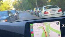 Automobilių spūstis įvažiuojant į Bir&scaron;toną