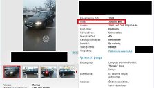 Parduodamas &bdquo;Volvo V70&ldquo; su atsukta rida
