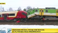 Keleivinių traukinių susidūrimas netoli Var&scaron;uvos