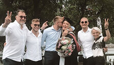 Au&scaron;rinė Sabonytė su &scaron;eima