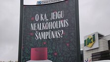 Naujas reklaminis stendas apie nealkoholinį &scaron;ampūną