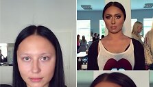 Gabrielė Grygolaitytė-Vasha be makiažo ir su juo