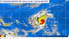 Taifūno Hagupit (Ruby) susiformavimo vieta, nurodoma orų biuro PAGASA