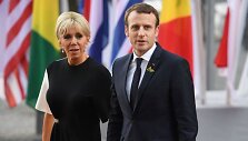 Prancūzijos prezidentas Emmanuelis Macronas su žmona Brigitte Trogneux