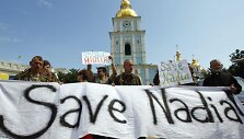 Protestas prie&scaron; Nadios Savčenko įkalinimą Voroneže