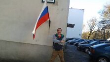 Druskininkietis Maksimas Vorobjovas socialinio tinklo &bdquo;Facebok&ldquo; paskyroje patalpino nuotraukoje, kurioje jis, i&scaron;kėlęs Rusijos vėliavą.