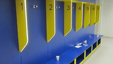 Lietuvos krep&scaron;ininkų persirengimo kambarys &bdquo;Gran Canaria&ldquo; arenoje