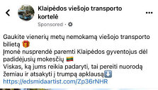 Sukčiai klaipėdiečiams bruka &scaron;tai tokią reklamą. 