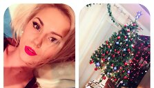 Laura Navikaitė ir jos drauge su Ryčiu Žvaguliu puo&scaron;ta eglutė