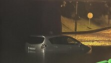 Automobilis vandenyje per liūtį Lenkijoje