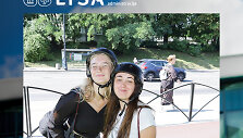 Fotokonkurso &bdquo;Riedėk &scaron;almingai&rdquo; dalyviai