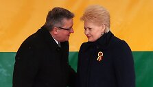 Lenkijos prezidentas Bronislaw Komorowski  ir Lietuvos prezidentė Dalia Grybauskaitė
