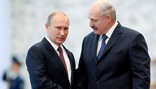 Rusijos prezidentas Vladimiras Putinas ir Baltarusijos prezidentas Aliaksandras Luka&scaron;enka