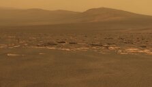 Marso peizažo nuotrauka, kurią į Žemę perdavė aparatas &bdquo;Mars Exploration Rover Opportunity&ldquo;