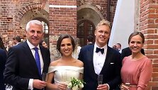 Paulos U&scaron;ackaitės ir Jono Urbono vestuvių akimirka