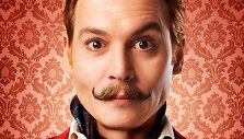 Filmo &bdquo;Ūsuotasis ponas Mortdecai&ldquo; plakatas su Johnny Deppu