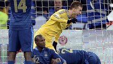 Prancūzijos futbolo rinktinė pirmame mače dėl papildomo kelialapio pralaimėjo Ukrainai 0:2