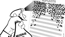 Natų knygyno karikatūra