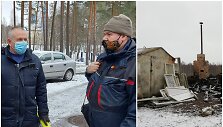 VTAS darbuotojai perduoda paramą nuo gaisro nukentėjusiai &scaron;eimai