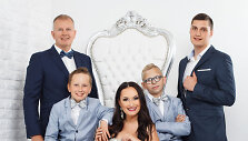 Inga ir Darius Budriai su vaikais