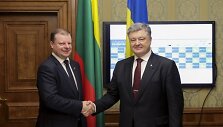 Saulius Skvernelis Ukrainoje susitiko su &scaron;ios &scaron;alies prezidentu Petro Poro&scaron;enka