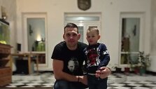 Karolis Grinius su vaiku