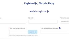 Registracija į &bdquo;Mažylių klubą&ldquo;