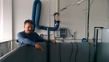 Mokslininkas i&scaron; Vokietijos B.Buck yra Klaipėdoje koordindavo krevečių auginimo sistemos įdiegimą.