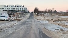 Nuslūgęs vanduo ant kelio Bendorėlių alėjoje