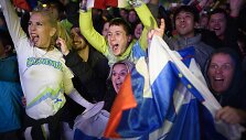 Liublianoje slovėnai &scaron;ventė savo krep&scaron;ininkų triumfą.